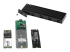 SM2E1BMU31C - StarTech.com USB-C 10Gbps to M.2 NVMe or M.2 SATA SSD Enclosure, External M.2 PCIe/SATA NGFF SSD Enclosure, Portable Aluminum Case, USB Type-C & USB-A Host Cables, For 2230/2242/2260/2280 - Right-angle