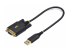 1P1FFCN-USB-SERIAL - StarTech.com 1ft/30cm USB to Null Modem Serial Adapter Cable, FTDI, RS232 - Right-angle
