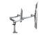 ARMDUALPS - StarTech.com Desk Mount Dual Monitor Arm, Premium Articulating Monitor Arm, up to 27" VESA Mount Displays, Height Adjustable Monitor Mount, Rotating/Swivel/Tilt, Desk Clamp/Grommet, Silver - Left side
