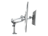 ARMDUALPS - StarTech.com Desk Mount Dual Monitor Arm, Premium Articulating Monitor Arm, up to 27" VESA Mount Displays, Height Adjustable Monitor Mount, Rotating/Swivel/Tilt, Desk Clamp/Grommet, Silver - Left side