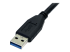 USB3AUB50CMB - StarTech.com 0.5m (1.5ft) Black SuperSpeed USB 3.0 Cable A to Micro B - Right-angle