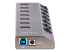 5G7AIBS-USB-HUB-EU - StarTech.com 7-Port Self-Powered USB-C Hub with Individual On/Off Switches, USB 3.0 5Gbps Expansion Hub w/Power Supply, Desktop/Laptop USB-C to USB-A Hub, 7x BC 1.2 (1.5A), USB Type C Hub - Left side