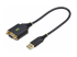 1P1FFCN-USB-SERIAL - StarTech.com 1ft/30cm USB to Null Modem Serial Adapter Cable, FTDI, RS232 - Right-angle