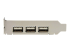 PEXUSB4DP - StarTech.com 4 Port PCI Express Low Profile High Speed USB Card - Left side
