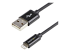 USBLT1MB - StarTech.com 1m (3ft) Black Apple 8-pin Lightning Connector to USB Cable for iPhone / iPod / iPad - Right-angle