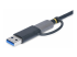 FCREADMICRO3V2 - StarTech.com USB 3.0 Multi-Media Memory Card Reader, SD/microSD/CompactFlash Card Reader, Portable USB 5Gbps Card Adapter, External USB-C Card Reader with Attached USB-A Adapter - Close up
