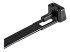 CBMZTRB10BK - StarTech.com 10"(25cm) Reusable Cable Ties, 1/4"(7mm) wide, 2-1/2"(65mm) Bundle Dia. 50lb(22kg) Tensile Strength, Releasable Nylon Ties, Indoor/Outdoor, 94V-2/UL Listed, 100 Pack, Black - Close up