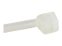 CBMZT4N - StarTech.com 10cm(4") Cable Ties, 2mm(1/16") wide, 22mm(7/8") Bundle Diameter, 8kg(18lb) Tensile Strength, Nylon Self Locking Zip Ties with Curved Tip, 94V-2/UL Listed, 100 Pack, White - Close up