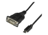 ICUSB232C - StarTech.com USB C to Serial Adapter Cable 16" (40cm), USB Type C to RS232 (DB9) Converter Cable, USB-C Serial Cable for PLCs, Scanners, Receipt Printers, Male/Male, Windows/macOS/Linux - Close up