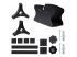 2NS-CPU-WALL-MOUNT - StarTech.com PC Wall Mount Bracket, For Desktop Computers Up To 40lb, Toolless Width Adjustment 1.9-7.8in (50-200mm), Heavy-Duty Steel, CPU Tower/Case Shelf/Holder, Includes Mounting Hardware and Spacers (2NS-CPU-WALL-MOUNT) - Multi-angle
