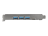 PEXUS313AC2V - StarTech.com 4 Port USB 3.1 PCIe Card - Left side