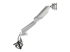 ARMSLIMDUOS - StarTech.com Desk Mount Dual Monitor Arm with USB & Audio, Grommet/Desk Clamp VESA Mount for up to 32 inch Displays, 2x USB, 2x 3.5mm audio, Ergonomic Full Motion Dual Monitor Arm, Silver - Left side