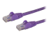 N6PATCH100PL - StarTech.com 100ft CAT6 Ethernet Cable, 10 Gigabit Snagless RJ45 650MHz 100W PoE Patch Cord, CAT 6 10GbE UTP Network Cable w/Strain Relief, Purple, Fluke Tested/Wiring is UL Certified/TIA - Right-angle