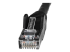 N6PATCH100BK - StarTech.com 100ft CAT6 Ethernet Cable, 10 Gigabit Snagless RJ45 650MHz 100W PoE Patch Cord, CAT 6 10GbE UTP Network Cable w/Strain Relief, Black, Fluke Tested/Wiring is UL Certified/TIA - Close up