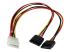 PYO2LP4SATA - StarTech.com 12in LP4 to 2x SATA Power Y Cable Adapter - Right-angle