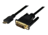 HDCDVIMM1M - StarTech.com 1m (3.3 ft) Mini HDMI to DVI Cable, DVI-D to HDMI Cable (1920x1200p), 19 Pin HDMI Mini (C) Male to DVI-D Male, Digital Monitor Cable Adapter M/M, Single Link, Black - Front