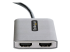MST14DP122HD - StarTech.com DP to Dual HDMI MST HUB, Dual HDMI 4K 60Hz, DisplayPort Multi Monitor Adapter with 1ft (30cm) Cable, DP 1.4 Multi Stream Transport Hub, DSC | HBR3, DP to 2x HDMI Ports - Close up