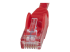 N6PATCH100RD - StarTech.com 100ft CAT6 Ethernet Cable, 10 Gigabit Snagless RJ45 650MHz 100W PoE Patch Cord, CAT 6 10GbE UTP Network Cable w/Strain Relief, Red, Fluke Tested/Wiring is UL Certified/TIA - Close up
