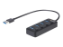 HB30A4AIB - StarTech.com 4 Port USB 3.0 Hub, USB-A to 4x USB 3.0 Type-A with Individual On/Off Port Switches, SuperSpeed 5Gbps USB 3.1/USB 3.2 Gen 1, USB Bus Powered, Portable, 9.8" Attached Cable - Back