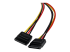 PYO2LP4SATA - StarTech.com 12in LP4 to 2x SATA Power Y Cable Adapter - Right-angle