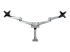 ARMDUALPS - StarTech.com Desk Mount Dual Monitor Arm, Premium Articulating Monitor Arm, up to 27" VESA Mount Displays, Height Adjustable Monitor Mount, Rotating/Swivel/Tilt, Desk Clamp/Grommet, Silver - Front