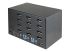 SV231QDPU34K - StarTech.com 2 Port Quad Monitor DisplayPort KVM Switch, 4K 60Hz UHD HDR, Desktop 4K DP 1.2 KVM with 2 Port USB 3.0 Hub (5Gbps) & 4x USB 2.0 HID Ports, Audio, Hotkey Switching, TAA - Back