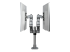 ARMDUALPS - StarTech.com Desk Mount Dual Monitor Arm, Premium Articulating Monitor Arm, up to 27" VESA Mount Displays, Height Adjustable Monitor Mount, Rotating/Swivel/Tilt, Desk Clamp/Grommet, Silver - Front
