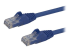 N6PATCH100BL - StarTech.com 100ft CAT6 Ethernet Cable, 10 Gigabit Snagless RJ45 650MHz 100W PoE Patch Cord, CAT 6 10GbE UTP Network Cable w/Strain Relief, Blue, Fluke Tested/Wiring is UL Certified/TIA - Right-angle