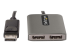 MST14DP122DP - StarTech.com 2-Port DisplayPort MST Hub, Dual 4K 60Hz, DP to 2x DisplayPort Monitor Adapter, DP 1.4 Multi-Monitor Video Adapter w/ 1ft Built-in Cable, USB Powered, Windows Only - Front