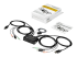 SV211DPUA4K - StarTech.com 2 Port DisplayPort KVM Switch, 4K 60Hz, Compact Dual Port UHD DP 1.2 USB Desktop KVM Switch w/ Integrated 4ft Cables & Audio, Bus Powered & Remote Switching, MacBook ThinkPad - Right-angle