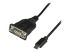 ICUSB232PROC - StarTech.com USB C to Serial Adapter Cable with COM Port Retention, 16" (40cm) USB Type C to RS232 (DB9) Serial COM Port Converter Cable, For PLCs, Scanners, Printers, Windows/macOS/Linux - Right-angle