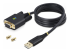 1P3FFCNB-USB-SERIAL - StarTech.com 3ft (1m) USB to Null Modem Serial Adapter Cable, Interchangeable DB9 Screws/Nuts, COM Retention, USB-A to RS232, FTDI, Level-4 ESD Protection, Windows/macOS/ChromeOS/Linux - Right-angle