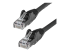 N6PATCH75BK - StarTech.com 75ft CAT6 Ethernet Cable, 10 Gigabit Snagless RJ45 650MHz 100W PoE Patch Cord, CAT 6 10GbE UTP Network Cable w/Strain Relief, Black, Fluke Tested/Wiring is UL Certified/TIA - Right-angle