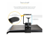 KEYBOARD-TRAY-CLAMP1 - StarTech.com Under-Desk Keyboard Tray, Clamp-on Keyboard Holder, Supports up to 12kg (26.5lb), Sliding Keyboard and Mouse Drawer with C-Clamps, Height Adjustable Keyboard Tray - Close up