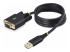 1P3FFCNB-USB-SERIAL - StarTech.com 3ft (1m) USB to Null Modem Serial Adapter Cable, Interchangeable DB9 Screws/Nuts, COM Retention, USB-A to RS232, FTDI, Level-4 ESD Protection, Windows/macOS/ChromeOS/Linux - Right-angle