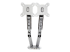 ARMSLIMDUOS - StarTech.com Desk Mount Dual Monitor Arm with USB & Audio, Grommet/Desk Clamp VESA Mount for up to 32 inch Displays, 2x USB, 2x 3.5mm audio, Ergonomic Full Motion Dual Monitor Arm, Silver - Front